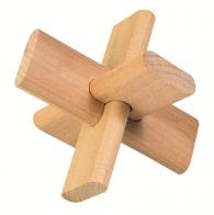 Casse-têtes en bois Objet de curiosité : casse-tête en bois en forme de croix