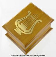 Petites bo&icirc;tes &agrave; musique en bois Petite bo&icirc;te &agrave; musique en bois 18 notes : bo&icirc;te &agrave; musique lyre