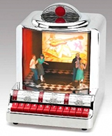 Juke-box Bo&icirc;te &agrave; musique juke-box avec automates : juke-box r&eacute;tro blanc