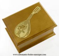 Petites bo&icirc;tes &agrave; musique en bois Petite bo&icirc;te &agrave; musique en bois 18 notes : bo&icirc;te &agrave; musique mandoline