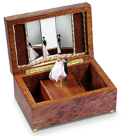 Bo&icirc;tes &agrave; bijoux musicales reuge avec poup&eacute;es dansantes Bo&icirc;te &agrave; bijoux musicale Reuge avec poup&eacute;es dansantes : bo&icirc;te Reuge avec couple de mari&eacute;s