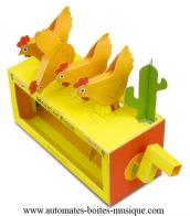 Automates en carton Automate en carton poules du texas