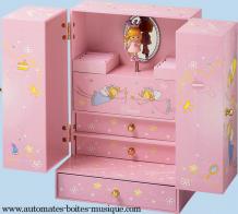 Bo&icirc;tes &agrave; bijoux musicales Princesse Bo&icirc;te &agrave; musique et armoire &agrave; bijoux musicale Trousselier avec Princesse