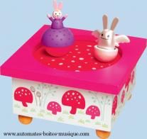 Bo&icirc;tes &agrave; musique pour la petite enfance Bo&icirc;te &agrave; musique Trousselier : bo&icirc;te anim&eacute;e Trousselier avec personnages mobiles