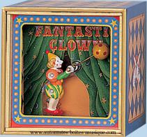 Bo&icirc;tes &agrave; musique avec clowns Bo&icirc;te &agrave; musique anim&eacute;e Trousselier : bo&icirc;te Trousselier avec clown