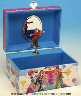 Caja de m&uacute;sica con payasos Caja de m&uacute;sica y joyero musical : joyero musical con payaso