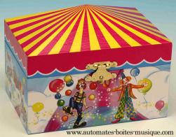 Caja de m&uacute;sica con payasos Caja de m&uacute;sica y joyero musical : joyero musical con payaso