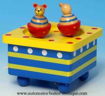 Bo&icirc;tes &agrave; musique pour la petite enfance Bo&icirc;te &agrave; musique anim&eacute;e pour enfants : bo&icirc;te &agrave; musique avec ours dansants