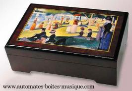 Boîtes à bijoux musicales avec photo Boîte à bijoux musicale avec photo : boîte à musique avec photo "Un dimanche d'été à la Grande Jatte"