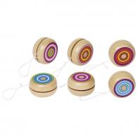 Objets de curiosité divers Yo-yo en bois avec anneaux colorés: yo-yo pour améliorer,la concentration et la dextérité