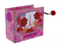 Boîtes à musique à manivelle en forme de livre Boîte à musique à manivelle en forme de livre: boîte à musique à manivelle "La vie en rose"