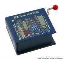 Boîtes à musique à manivelle en forme de livre Boîte à musique à manivelle en forme de livre: boîte à musique à manivelle "New York, New York"
