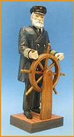 Automates haut de gamme de tous types Automate siffleur en bois sculpté : automate siffleur "le capitaine"