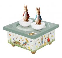 Boîtes à musique avec animaux Boîte à musique animée Trousselier en bois: boîte à musique avec Pierre lapin de Beatrix Potter