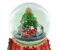 Boules à neige musicales de Noël disponibles sur commande (nous contacter) Boule à neige musicale de Noël: boule à neige animée avec Père Noël et train