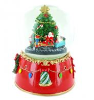 Boules à neige musicales de Noël disponibles sur commande (nous contacter) Boule à neige musicale de Noël: boule à neige animée avec Père Noël et train