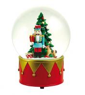 Boules à neige musicales de Noël disponibles sur commande (nous contacter) Boule à neige musicale de Noël avec globe en verre: boule à neige avec casse-noisette et sapin de Noël