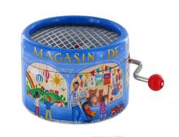 Boîtes en carton ou en bois pour mécanismes musicaux à manivelle Boîte ronde en carton pour mécanisme musical à manivelle afin de créer votre propre boîte à musique (décor magasin de jouets)