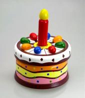 Boîtes à musique pour anniversaires Boîte à musique animée en bois: boîte à musique sur le thème des gâteaux d'anniversaires