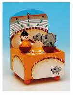 Boîtes à musique avec animaux Boîte à musique animée en bois avec animaux: boîte à musique avec taureau et toréador