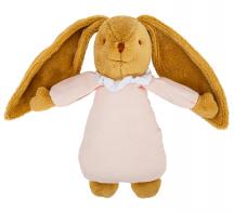 Doudous et mobiles musicaux Doudou musical Trousselier avec mécanisme musical à ficelle: doudou musical lapin rose clair