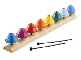Instruments de musique traditionnels Instrument de musique à percussion: 8 clochettes musicales en métal fabriquées en Italie