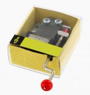 Boîtes à musique à manivelle en carton Boîte à musique / boîte musicale / mécanisme musical à manivelle de 18 notes dans une boîte en carton - O mein Papa - Der schwarze Hecht (Paul Burkhard)