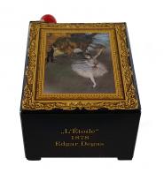 Boîtes à musique à manivelle en carton illustré Boîte à musique à manivelle de 18 notes dans une boîte en carton - L'étoile (Edgar Degas) - Boléro