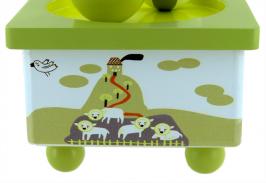 Boîtes à musique avec animaux Boîte à musique animée en bois avec animaux en mouvement: boîte à musique avec mouton et ferme