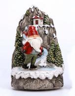 Boîtes à musique animées de Noël Boîte à musique non animée de Noël: boîte à musique avec gnome patineur - Winter wonderland