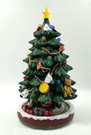 Boîtes à musique sapins de Noël Boîte à musique animée de Noël en forme de sapin de Noël: boîte à musique avec train tournant