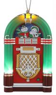 Robots et objets volants Ornement musical Mr Christmas en forme de Juke-box rétro pour sapin de Noël: ornement musical vert avec lumière