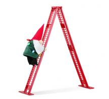 Automates musicaux de Noël (en stock) Automate musical de Noël Mr Christmas (modèle de table) - Automate gnome sur une échelle