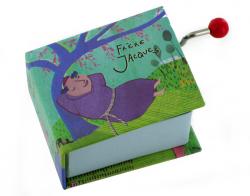 Boîtes à musique à manivelle en forme de livre Boîte à musique à manivelle en forme de livre: boîte à musique "Frère Jacques"