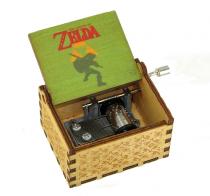 Boîtes à musique à manivelle en bois Boîte à musique à manivelle en bois sculpté et gravé: boîte à musique "The legend of Zelda"