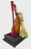 Automates vendus Automare musical traditionnel de Renato Boaretto: automate la joueuse de harpe (3 mouvements)