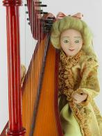 Automates vendus Automare musical traditionnel de Renato Boaretto: automate la joueuse de harpe (3 mouvements)