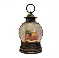 Boules à neige musicales de Noël disponibles sur commande (nous contacter) Boule à neige musicale de Noël en forme de lanterne avec paillettes et pick-up avec chiens