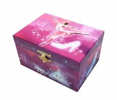 Boîtes à bijoux musicales avec ballerines Boîte à bijoux musicale en bois décoré d'une ballerine faisant des pointes et ballerine dansante