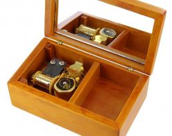 Petites boîtes à musique en bois Boîte à musique en bois clair avec mécanisme musical de 18 notes - Gymnopédie n°1 (Erik Satie)