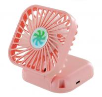 Ventilateurs à main Mini ventilateur portatif ou de table, pliable - 3 vitesses - couleur rose