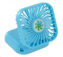 Ventilateurs à main Mini ventilateur portatif ou de table, pliable - 3 vitesses - couleur bleue