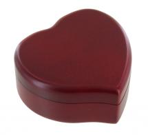 Petites boîtes à musique en bois Boîte à musique en bois teinté rouge foncé en forme de coeur - La vie en rose (Louiguy / Edith Piaf)
