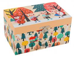 Boîtes à bijoux musicales avec animaux Boîte à bijoux musicale Trousselier en bois avec le petit chaperon rouge - La valse d'Amélie Poulain