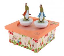 Boîtes à musique avec animaux Boîte à musique animée Trousselier sur le thème de Pierre lapin de Beatrix Potter - La flûte enchantée de W. A. Mozart