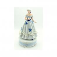 Boîtes à musique avec personnages Boîte à musique animée en porcelaine peinte en forme de femme - Petite musique de nuit (Mozart)