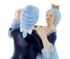Boîtes à musique avec personnages Boîte à musique animée en porcelaine polychrome en forme de couple de danseurs - Le beau Danube bleu