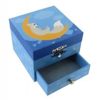 Boîtes à bijoux musicales avec animaux Boîte à bijoux musicale en bois Trousselier avec faon animé - La flûte enchantée (W. A. Mozart)