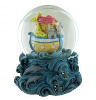 Boules à neige musicales classiques (en stock) Boule à neige musicale animée avec globe en verre et arche de Noé - Sur les vagues (Juventino Rosas)