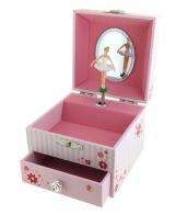 Bo&icirc;tes &agrave; bijoux musicales avec ballerines Bo&icirc;te &agrave; bijoux musicale Trousselier en bois avec ballerine dansante - Le lac des cygnes (P. I. Tcha&iuml;kovski)